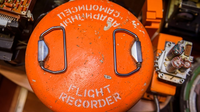 A black box is actually a bright orange device designed to withstand the most extreme crash conditions. (AFP file photo)