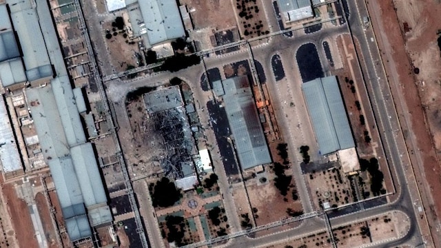 This handout satellite picture provided by Maxar Technologies shows the Isfahan nuclear enrichment facility in central Iran. (AFP)