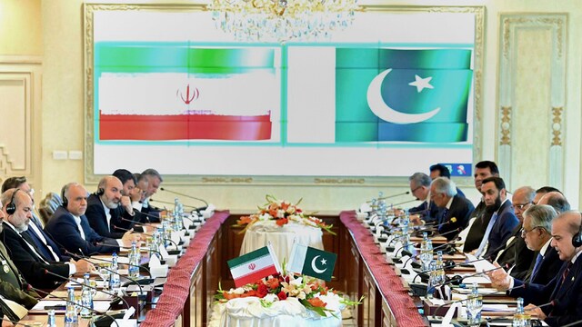 Pakistan Prime Minister Shehbaz Sharif reinforced support during a call with Iran president, condemning Israel's unprovoked aggression and endorsing Iran's right to self-defence. (Image: PTI)