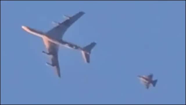 Israeli jet being refuelled mid-air after returning from Iran.