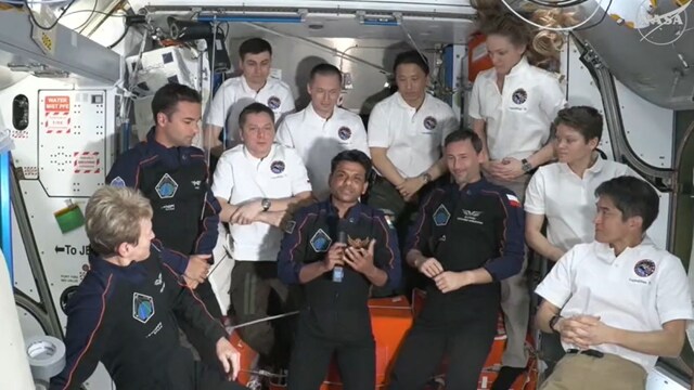 Shubhanshu Shukla speaking from International Space Station