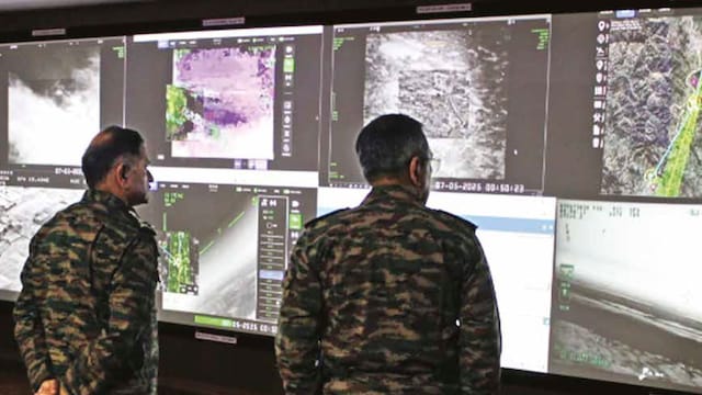 In this image from the May edition of Indian Army's monthly magazine 'Baatcheet', top military commanders monitor 'Operation Sindoor' live. (PTI)