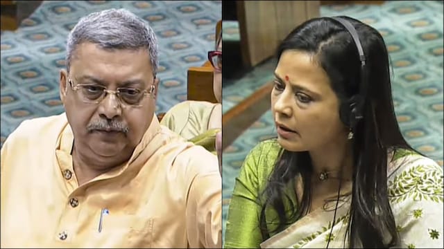 TMC leaders Kalyan Banerjee and Mahua Moitra. (PTI/File)
