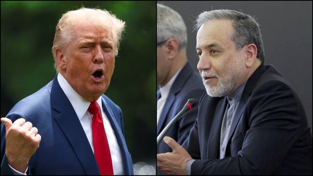 Iran's foreign minister Abbas Araghchi (R) said Trump's language indicated US involvement in Israeli strikes. (Reuters)
