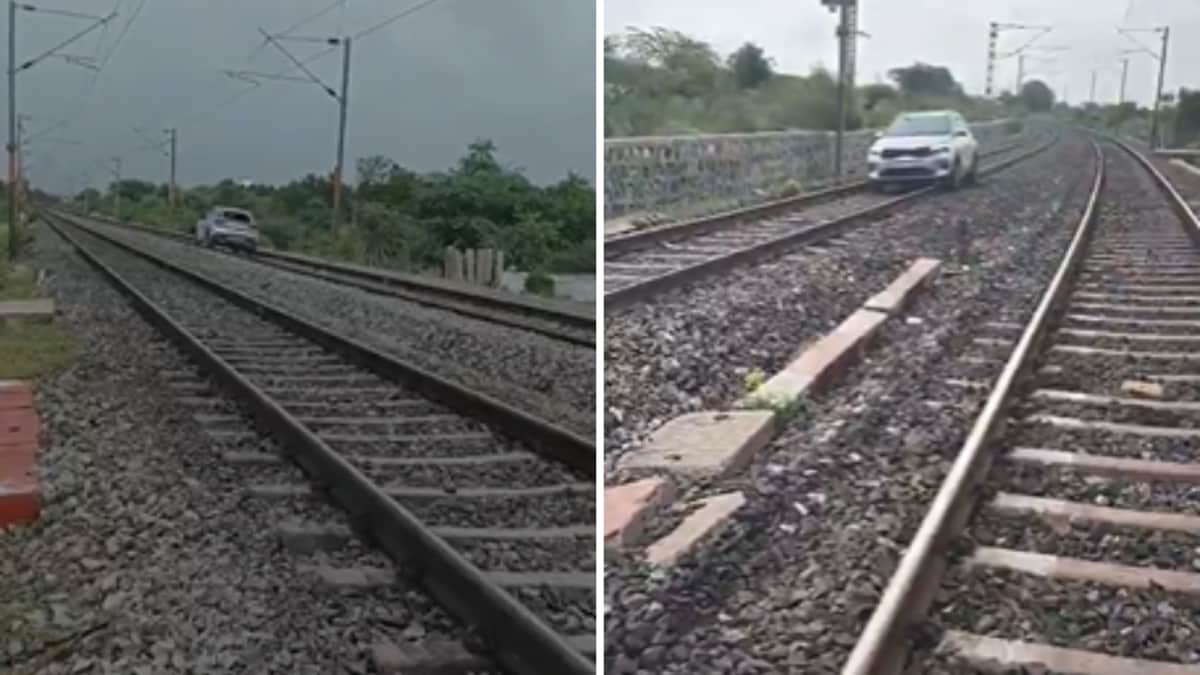 Woman Drives Car on Tracks, Disrupting Train Services