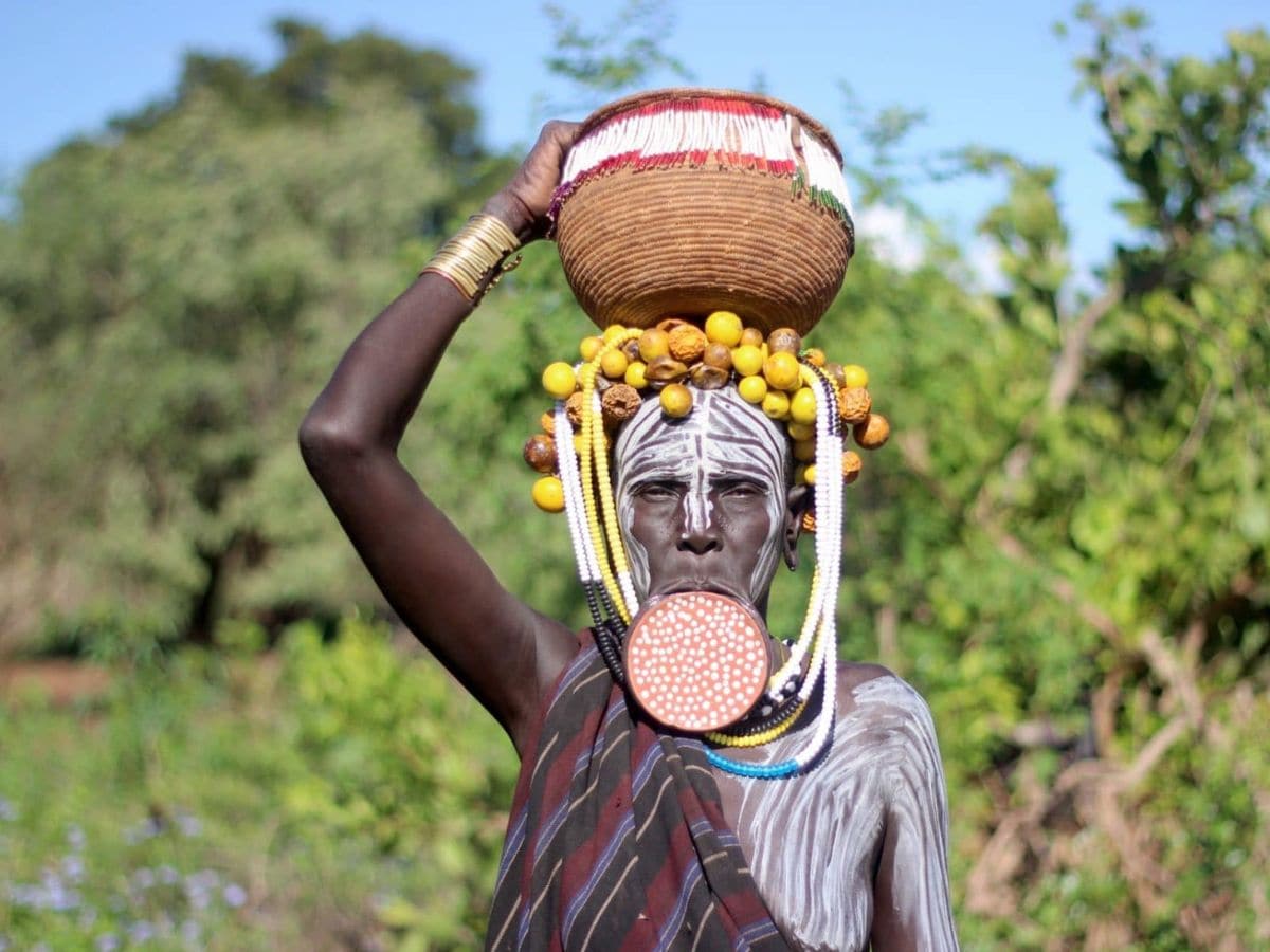 Mursi tribe lip cutting