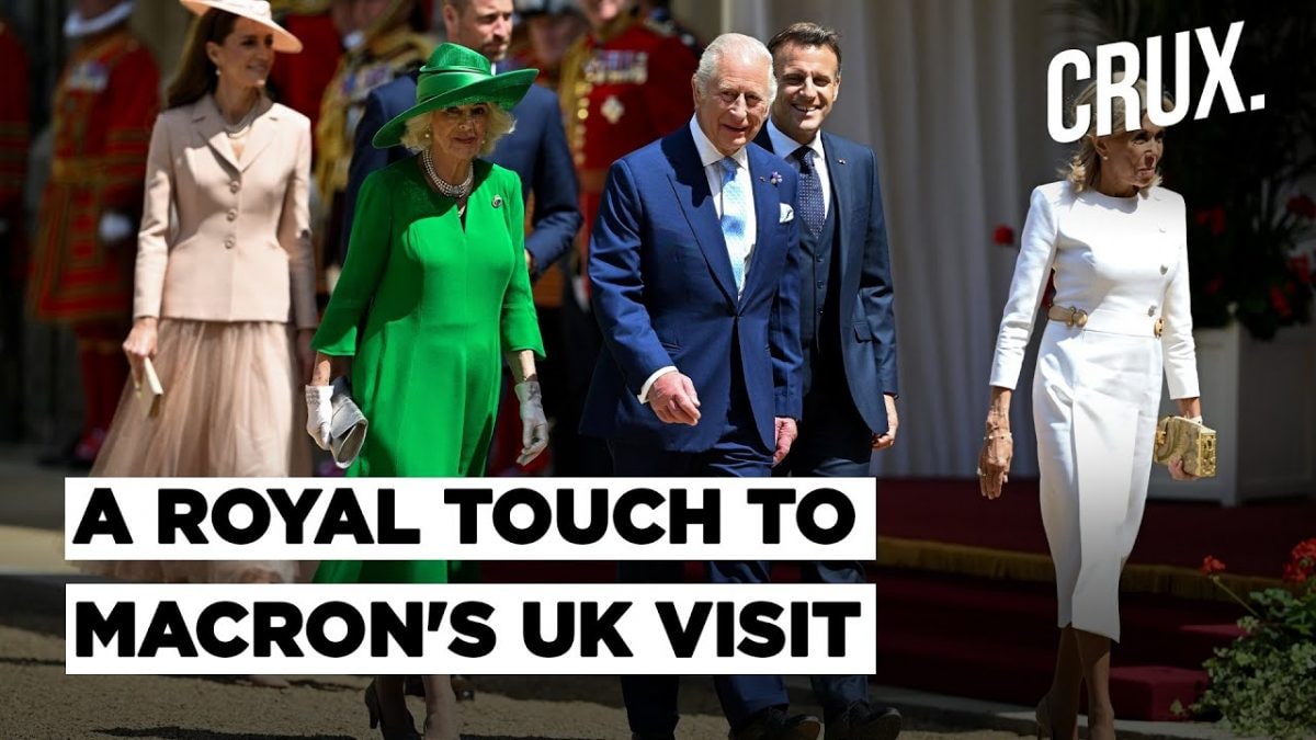 UK Royalty And Carriage Rides On Day One Of French President Macron's Historic UK State Visit