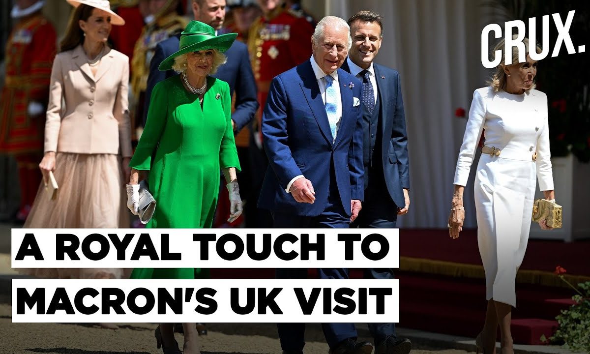UK Royalty And Carriage Rides On Day One Of French President Macron's Historic UK State Visit
