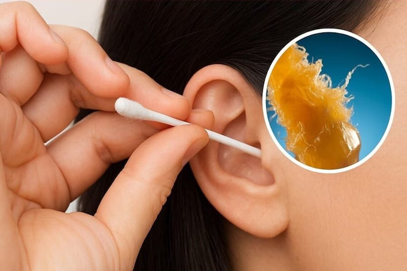 Warm water: Using warm water is one of the safest ways to clean excess earwax. Fill a clean rubber syringe with lukewarm water and gently flush your ear while tilting your head. It's best to apply a bit of oil the day before to soften the wax for easier removal.(News18 Telugu) Warm water: Using warm water is one of the safest ways to clean excess earwax. Fill a clean rubber syringe with lukewarm water and gently flush your ear while tilting your head. It's best to apply a bit of oil the day before to soften the wax for easier removal.(News18 Telugu)