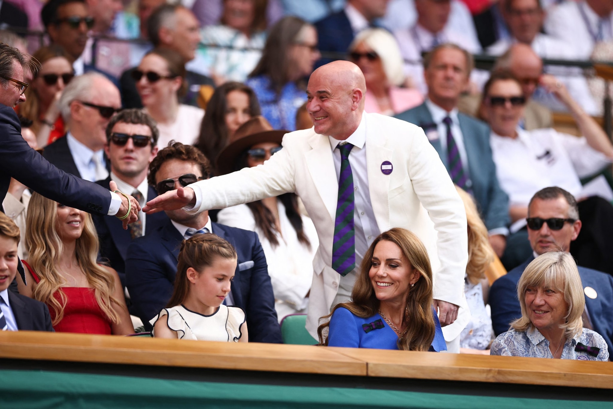 Eight-time Grand Slam winner Andre Agassi was also present in Centre Court (AFP) Eight-time Grand Slam winner Andre Agassi was also present in Centre Court (AFP)