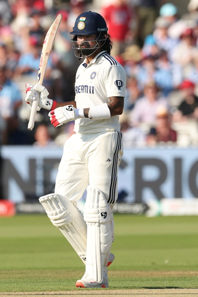 India's KL Rahul celebrates after scoring fifty runs during the third cricket test match between England and India at Lord's cricket ground in London, Friday, July 11, 2025. (AP Photo/Richard Pelham) India's KL Rahul celebrates after scoring fifty runs during the third cricket test match between England and India at Lord's cricket ground in London, Friday, July 11, 2025. (AP Photo/Richard Pelham)