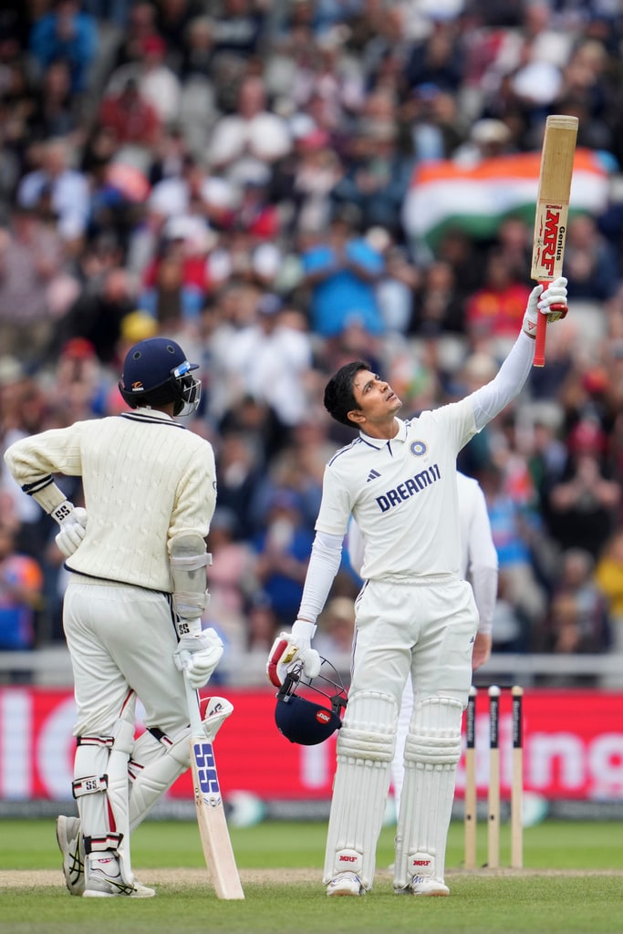 Gill became only the ninth Indian cricketer and the first since Sachin Tendulkar in 1990 to score a century at the Old Trafford Cricket Ground, Manchester.