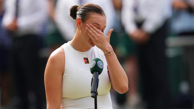 Amanda Anisimova at Wimbledon (AP)