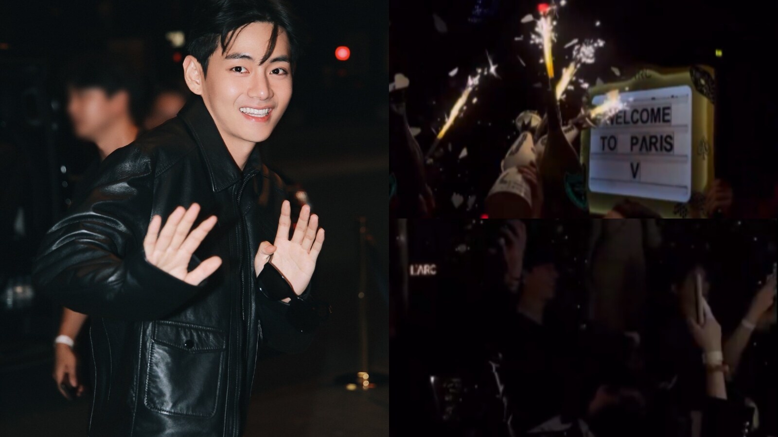 BTS V Looks Hottest In A Black Leather Jacket, Parties In Paris