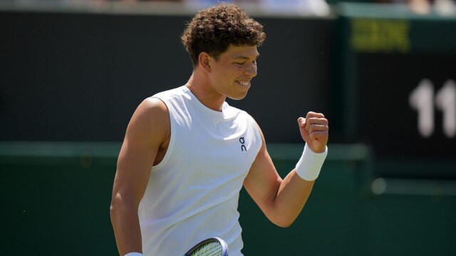 Ben Shelton at Wimbledon (AP)