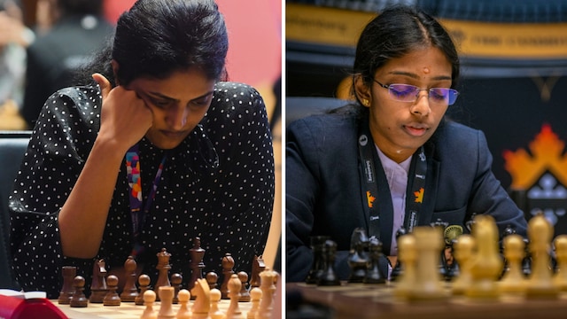 Indian Grandmasters D Harika and R Vaishali (PTI)