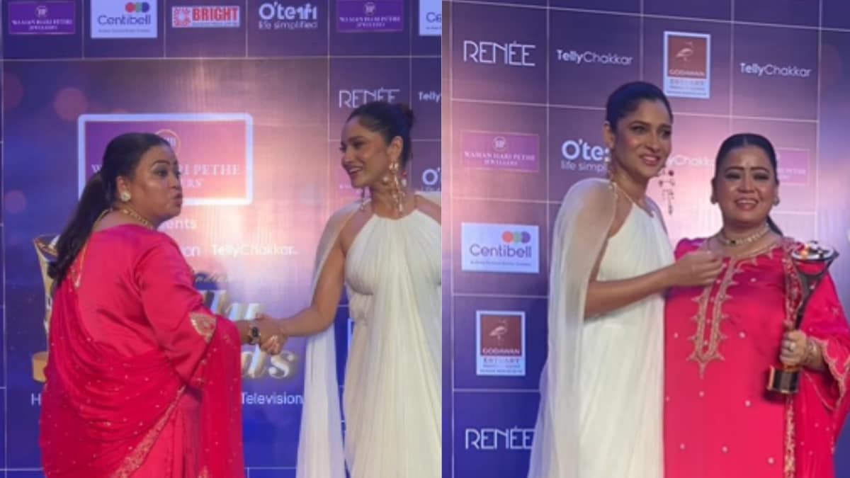 Lokhande and Singh Spotted at Indian Telly Awards