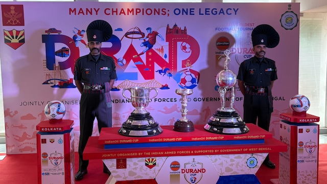 Durand Cup, (left) the Shimla Trophy (right) and the President’s Cup (News18.com/Ritayan Basu)