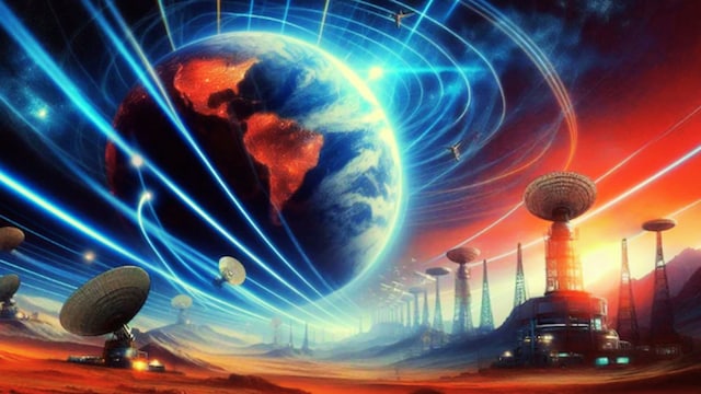 Such emissions could allow alien civilisations not only to detect us, but also to assess our level of technological advancement. (AI Generated/News18 Hindi)
