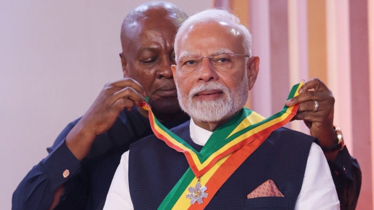 PM Modi Receives Ghana's Highest State Honour 'Officer Of The Order Of The Star'
