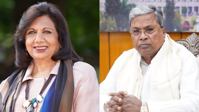 Biocon Chairperson Kiran Mazumdar-Shaw and Karnataka Chief Minister Siddaramaiah. 