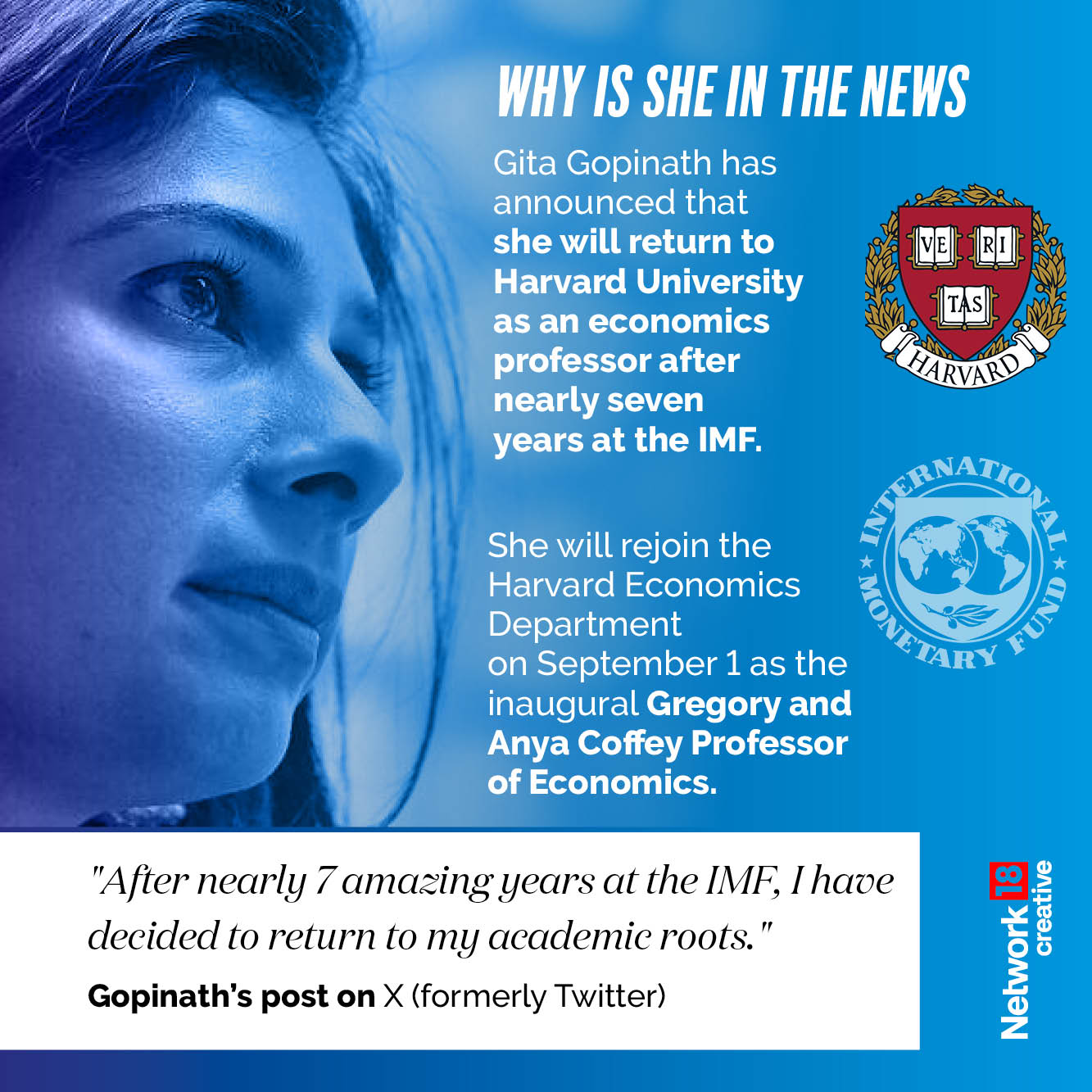 Gita Gopinath fact file Gita Gopinath fact file
