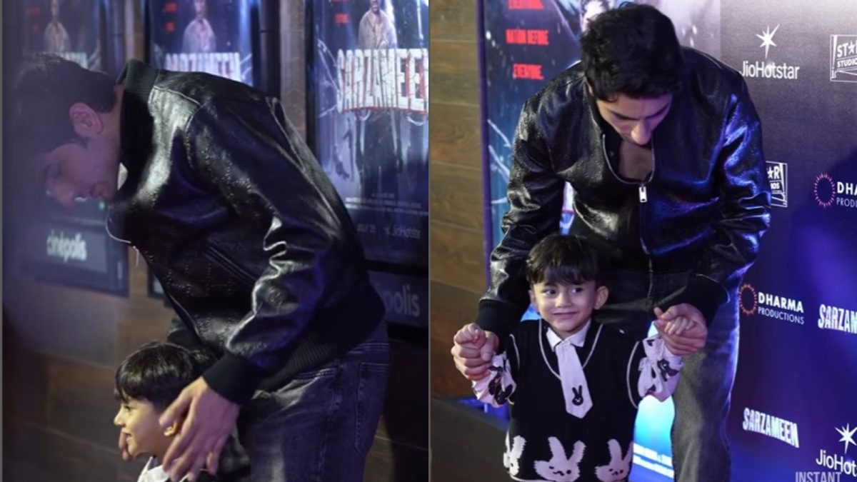 Ibrahim Ali Khan Spotted at 'Sarzameen' Screening