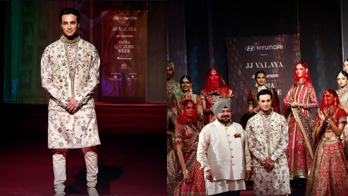 Indian Cricketer Abhishek Sharma Makes Runway Debut In Nehru Jacket, Jadau Choker At India Couture Week