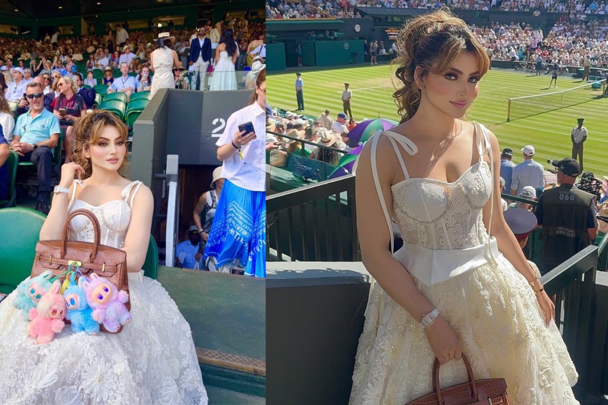 Urvashi Rautela Channels Royal Charm At Wimbledon 2025 Finals In A Dreamy Lace Ensemble