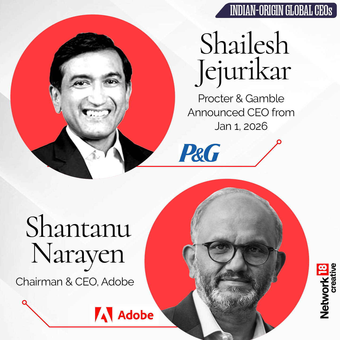 Shantanu Narayen became Adobe’s CEO in 2007. (Image: News18 Creative)