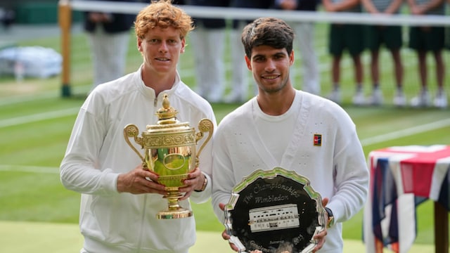  Jannik Sinner and Carlos Alcaraz  (AP)