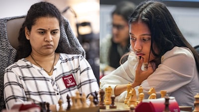 Koneru Humpy and Divya Deshmukh (PTI Photo)