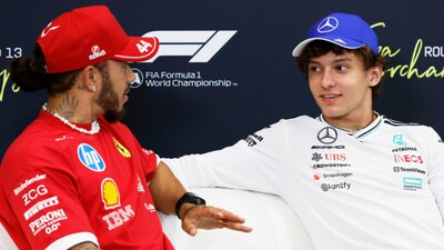 Lewis Hamilton and Kimi Antonelli (AP)