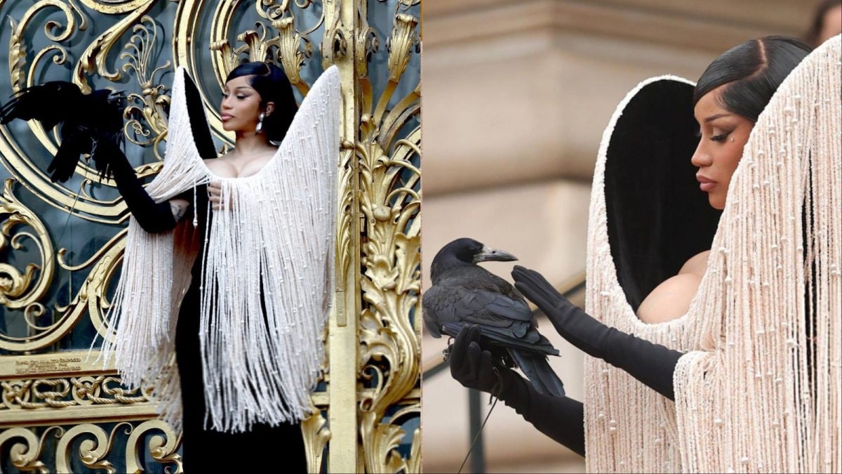 Cardi B’s Schiaparelli Look Is A Total Win, But Her Crow Has Left The Internet Divided