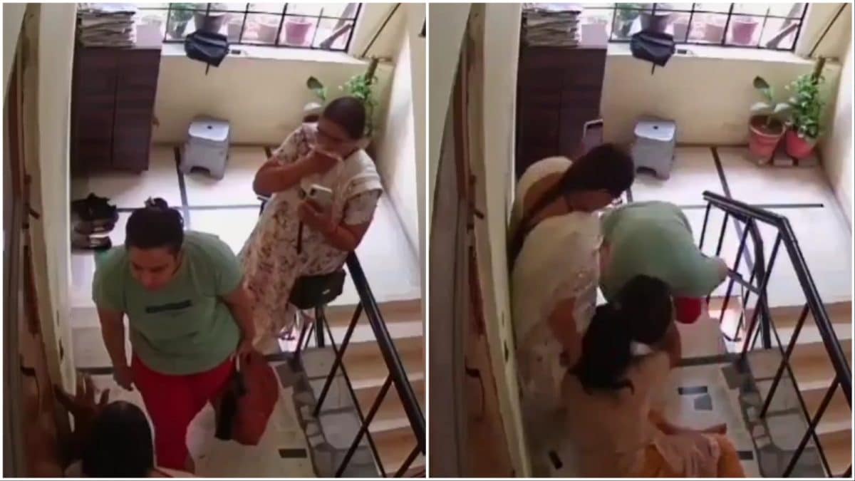 Woman Thrashes Mother-In-Law Outside Home In Ghaziabad, Her Mother Films Act | Video