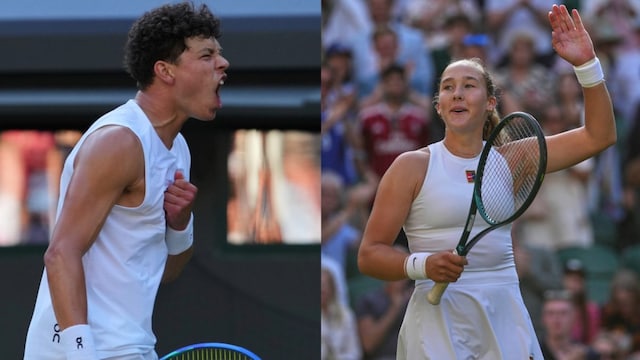 Ben Shelton, Mirra Andreeva at Wimbledon (AP)
