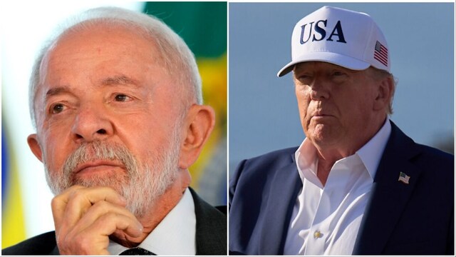 File photos of Brazilian President Luiz Inacio Lula da Silva/Donald Trump (AP)