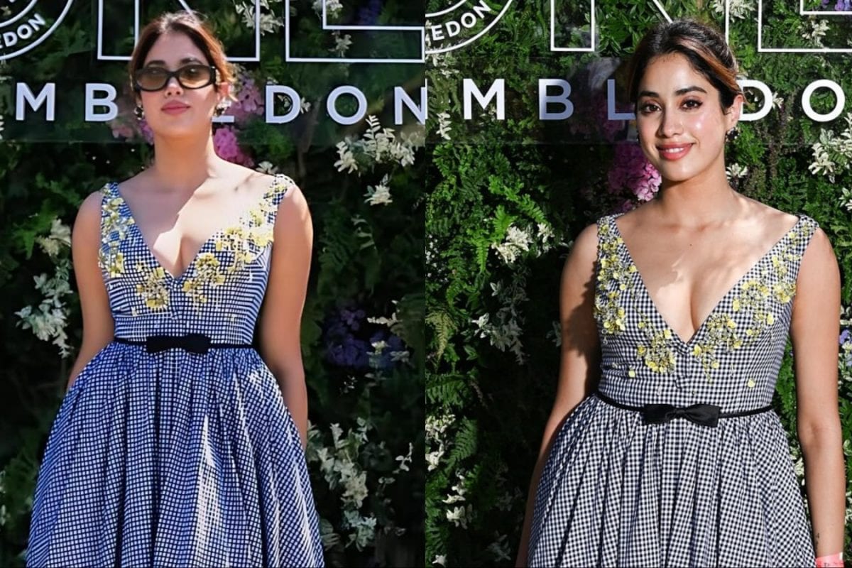 Janhvi Kapoor Brings Summer Romance To Wimbledon In Blue Gingham And Bows