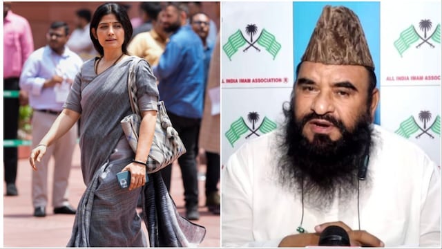 File photos of Dimple Yadav/Maulana Sajid Rashidi (PTI)