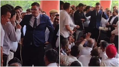 SDM in UP made to perform sit-ups (Video screengrabs/Social Media)