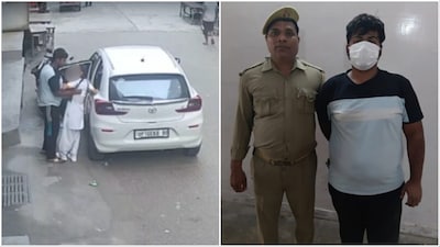 CCTV screengrab shows the man forcing the girl into his car/A photo of the accused after he was arrested (Social Media)