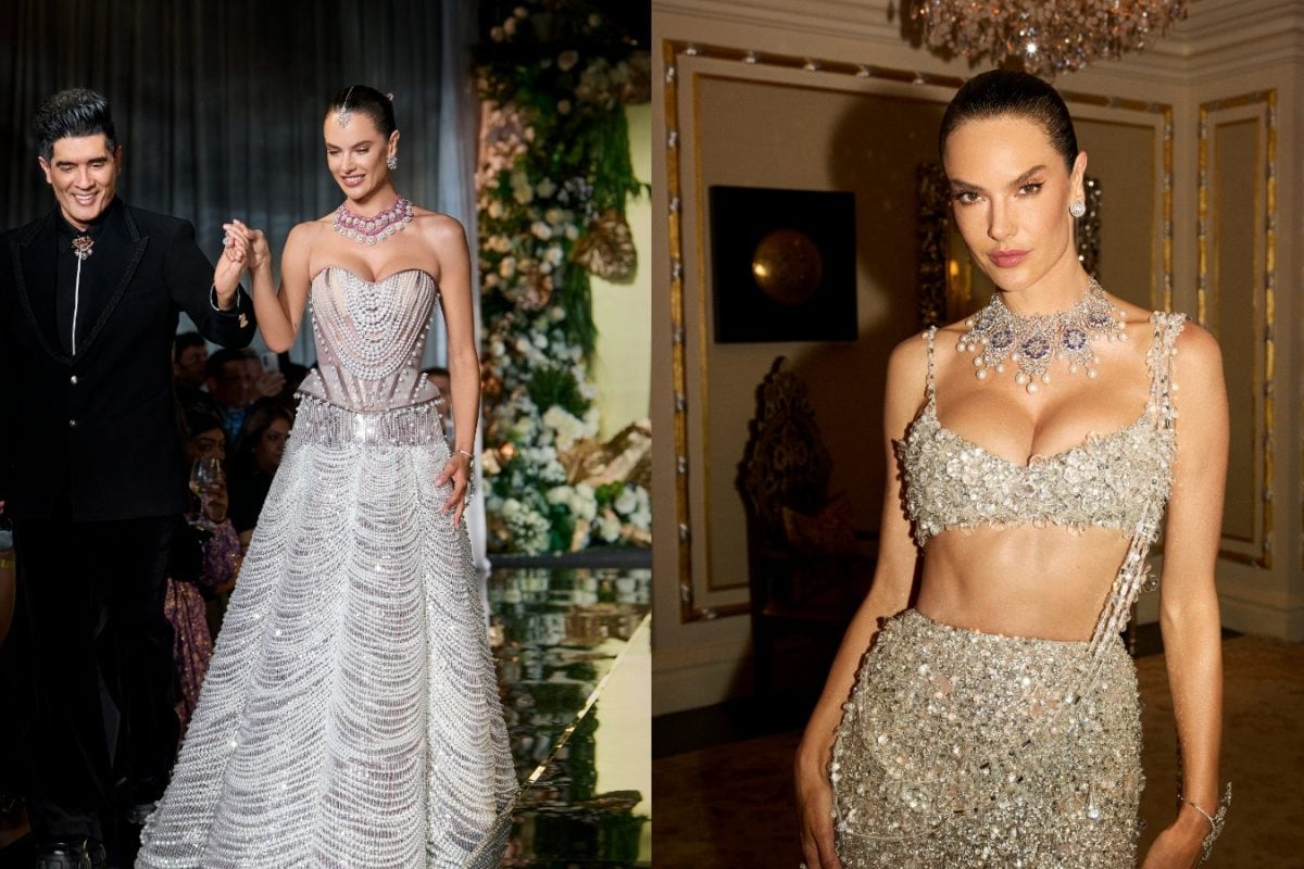 Manish Malhotra Showed Alessandra Ambrosio How To Party In Diamonds and Pearls