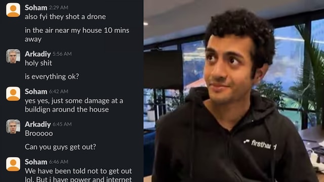 According to Telegin, Soham Parekh falsely claimed that a drone had struck near his home in Mumbai.