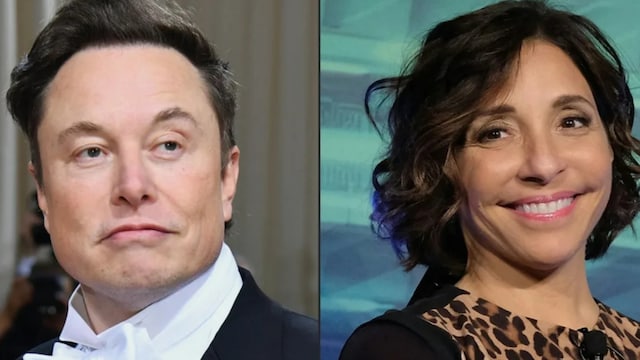 Elon Musk and Linda Yaccarino are seen. 