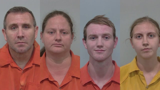 The four accused, identified as Brian Matthew Griffeth (47), Jill Elizabeth Griffeth (41), Dallin Russel Griffeth (21), and Liberty Ann Griffeth (19), were arrested this week. (Facebook)