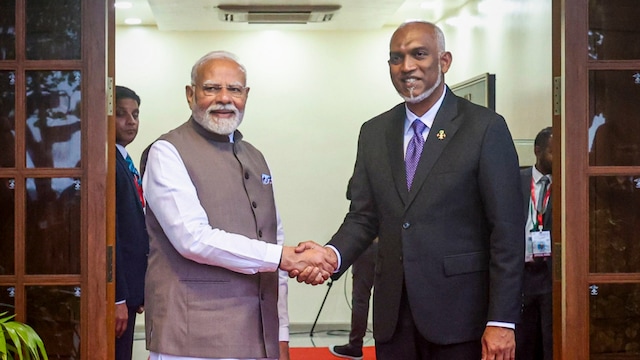 Prime Minister Narendra Modi and Maldivian President Mohamed Muizzu. (X)
