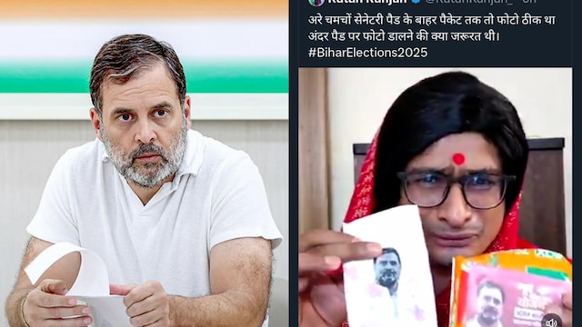 The controversy emerged just days after Congress launched a menstrual hygiene initiative in Bihar. 