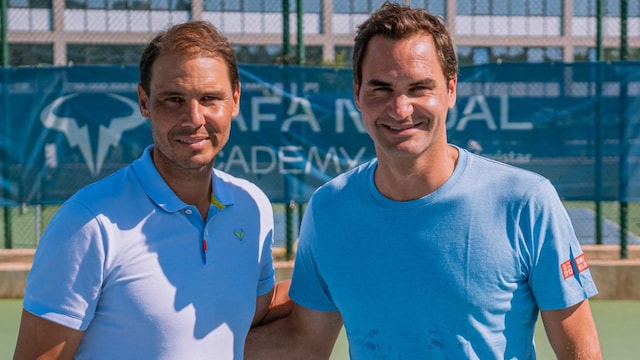 Nadal and Federer reunited at Rafa Nadal's Academy in Malaga (X)