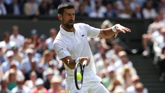 Novak Djokovic at Wimbledon (AFP)