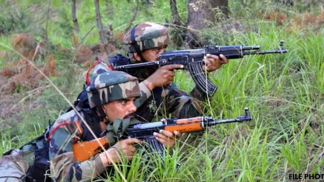 The bodies of the terrorists were being brought down by the Army. 